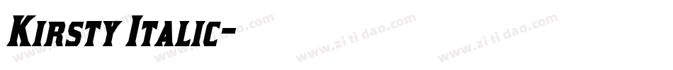 Kirsty Italic字体转换